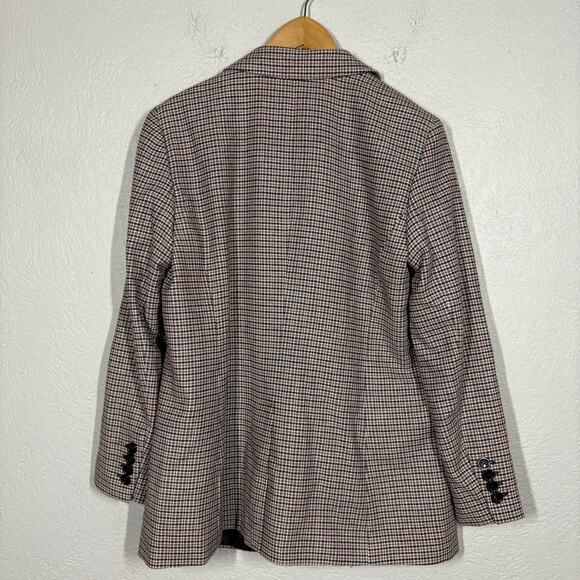 Talbots Italian Houndstooth Fabric Blazer Jacket Casual Single Button Career 14 - Picture 4 of 5
